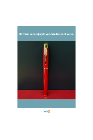 Metal Kırmızı Roller Kalem Şık Ergonomik Tasarım 13 Cm Çok Renkli