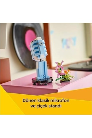 Creator 3 Ü 1 Arada Çiçekli Pikap 31172-8 Yaş Ve Üzeri Kız Ve Erkek Çocuklar Için Radyo Ve Mikrofona Dönüşebilen Yaratıcı Oyuncak Yapım Seti, Müzik Oyuncakları Yaratıcı Hediye Fikri 366 Parça
