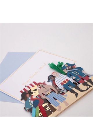 Meri Meri - Pirate Card - Korsan Tebrik Kartı