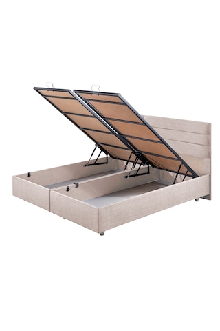 Viyana İkili Set, Viyana Çift Kişilik Baza Başlık Seti Krem 150 x 200