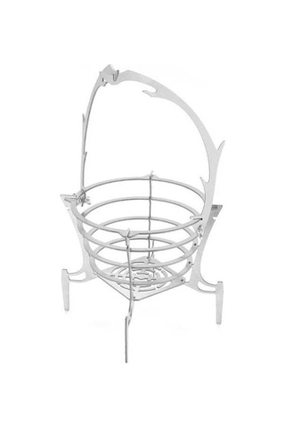 Pazly Kamp Ateşi İçin Katlanabilir Paslanmaz Çelik Şömine - Taşınabilir, 23,5x17,5x5,5 Cm, Gümüş Renk, Seyahat, Kamp, Bahçe Kullanımı