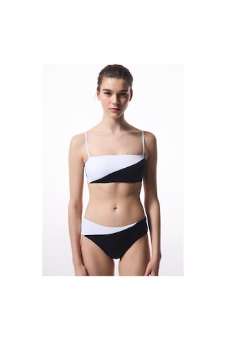 Penti Siyah Beyaz Gina Straplez Bikini Üstü