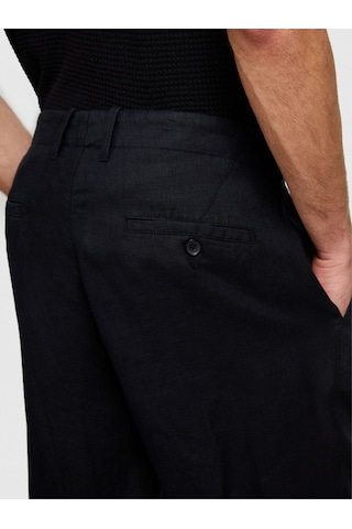 Sisley %100 Keten Slim Comfort Fit Pantolon Erkek Siyah Pantolon - 324p4aghsf049