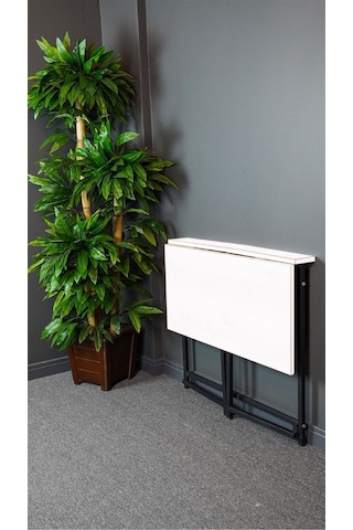 Katlanır Çalışma Masası 50 X 80 Cm Bilgisayar Laptop Mutfak Beyaz