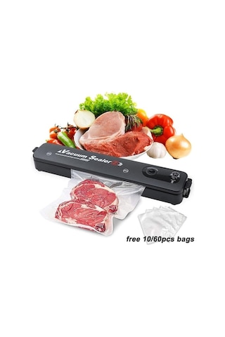 Novahub Ev Siyah Gıda Vakum Mühürleyici, 220v/110v, Eu Plug, Kullanışlı Paketleme Makinesi