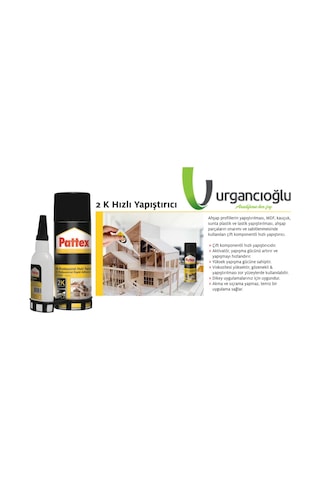 Pattex 2K Aktivatörlü Hızlı Japon Yapıştırıcısı 200 ML + 35 ML