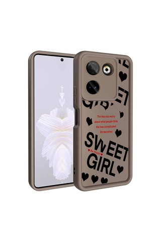 Kilifone - Tecno Camon 20 Pro 4g Uyumlu Kılıf Kamera Korumalı Baskılı Arka Yüzey Klas Kapak - Siyah - T32304
