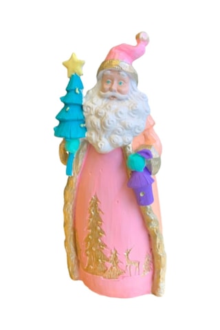 Fenerli Çam Ağaçlı Noel Baba Dekor Hs691-3