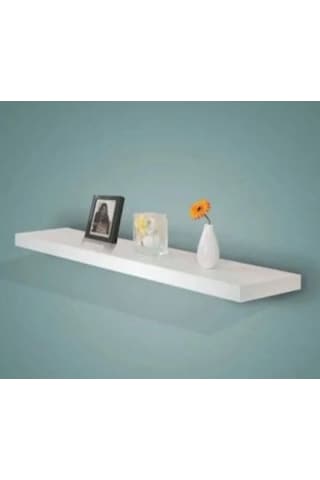 Dekoratif Duvar Rafı Parlak Beyaz 70x14 Beyaz