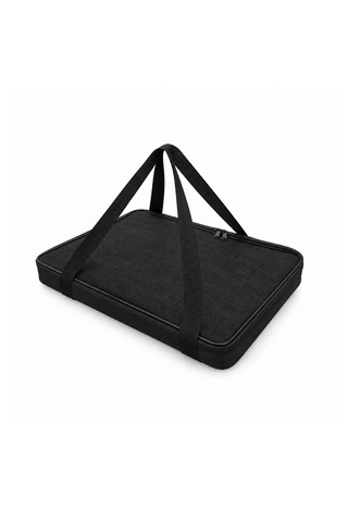 Microcase Çift Fermuarlı Isı Yalıtımlı Termal Borcam Ve Fırın Tepsisi Taşıma Çantası Siyah 47 X 40 X 5 Cm Al7042