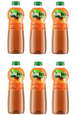 Fuse Tea Şeftali Aromalı Soğuk Çay 1 Lt X 6 Adet