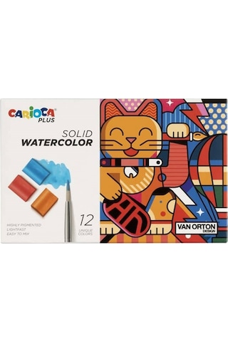 Carioca Plus Tablet Sulu Boya 12 Renk Fırçalı