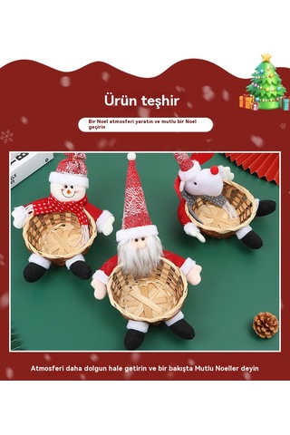 Noel Bebek Bambu Sepeti Süs Şeker Sepeti 23 19-yaşlı Tarzı
