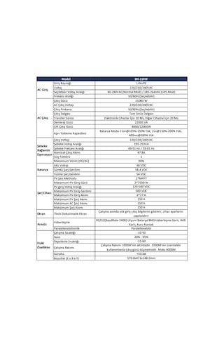 Orbus 11 Kw 48 V Mppt Tam Sinüs Akıllı İnverter