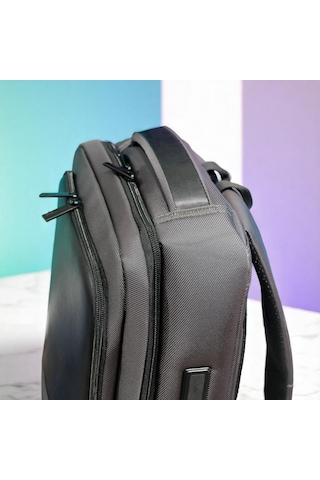 Laptop Ve Seyahat İçin İnce Tasarım Sırt Çantası Baggaj S24112 Gri