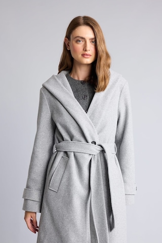 Defacto Regular Fit Kapüşonlu Kuşaklı Kaşe Kaban I1001ax26wngr76 Gri-gr76