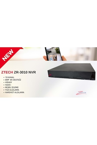 Ztech Zr-3010 Nvr 10kanal H265 +10ch Hieasy Kayıt Cihazı Ztech Zr-3010 Nvr 10kanal H265 +10ch Hieasy Kayıt Cihazı