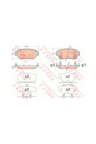 Nissan Qashqai J11 Arka Fren Balatası 2014-2021 Trw
