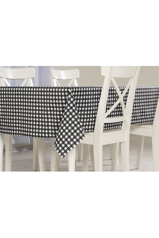 Ekose Masa Örtüsü Siyah