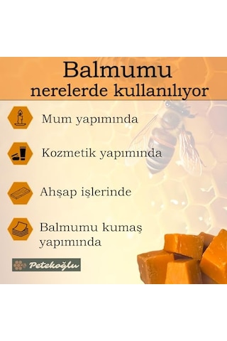 Petekoğlu 400 Gram Doğal Katkısız Balmumu Saf Balmumu Beeswax Arı Mum