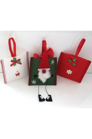 Yılbaşı Şeker Keseleri Noel Babalı 3'lü Set