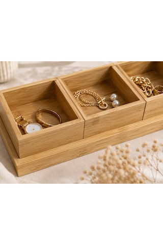 Bambu 3 Bölmeli Çok Amaçlı Organizer