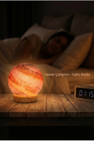 Cam Küre Aroma Difüzörü 120 Ml Ultrasonik Buhar Nemlendirici Led Işıklı Sessiz Oda Makinesi