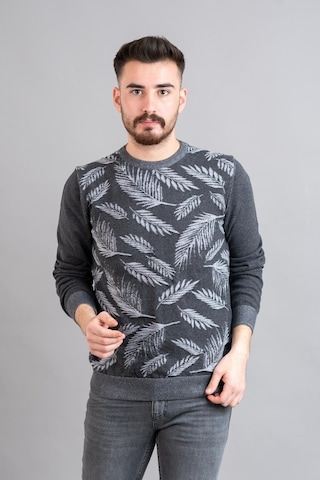 San&Fa Regular Fit Desenli Erkek Triko Kazak