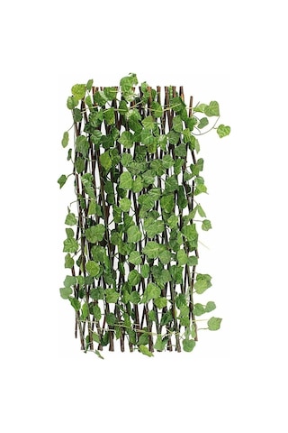 Yapay Çiçek Akordiyon Çit Yapay Sarmaşıklı Duvar Dekoru 300x60 Cm