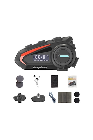 Hallow Kuqıbao K20 Bluetooth Motosiklet İnterkom Siyah