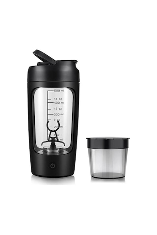 Ambition Elektrikli Protein Shaker Şişe Taşınabilir 1200 Mah Beyaz - Siyah