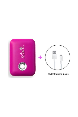 Skycity Usb Şarjlı El Tipi Mini Fan, 2 Hızlı Rüzgar, 500mah Pil, Yüksek Performanslı, Masaya Konulabilir, Pembe