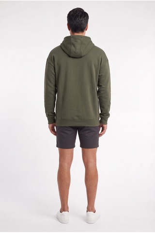 Sup Marvel Hero Desenli Kapüşonlu Haki Erkek Sweatshirt 12089 Siyah