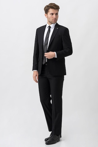 White Stone Manizales T2036 Regular Fit 4 Drop Takım Elbise Siyah-siyah Siyah