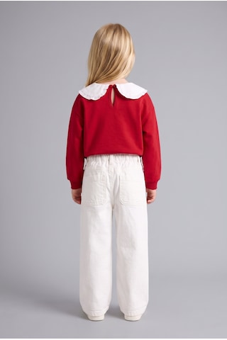 Defacto %100 Pamuk Fiyonk Nakışlı Regular Fit Gabardin Pantolon Kız Bebek I4915a526auer233 Ekru-er233