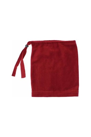 Erkek Polar Boyunluk Bere Kırmızı Bandana Bisiklet Boyunluk Siyah
