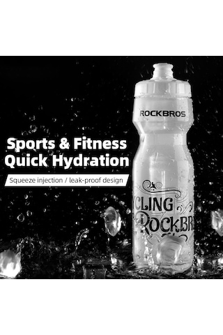 Rockbros Dcbt69 750Ml Bisiklet Su Şişesi Pp5 Toz Kapaklı Sıkıştırılmış Bisiklet Spor Su Şişesi - Yarı Saydam/Dcbt69D Çok Renkli