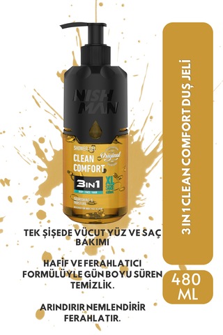 Nıshman 3ın1 Clean Comfort Duş Jeli 480 ML