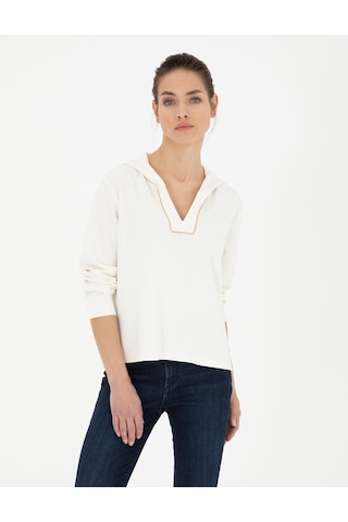 Pierre Cardin Kadın Ekru Sweatshirt 50282639-vr019 Ekru