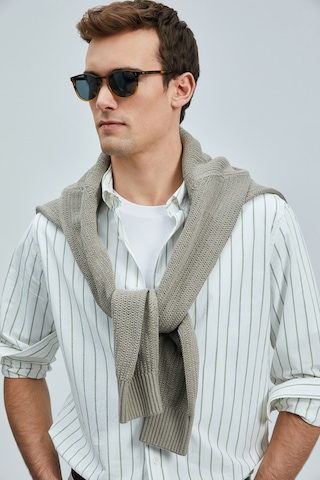 Lufian Erkek Regular Fit Nıcer Basic Gömlek 111010639 Yeşil Yeşil