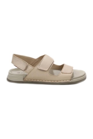 Pisagor Ps-5355 Erkek Ortopedik Hakiki Deri Sandalet Krem