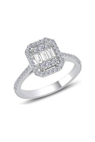 Gümüş Rodyumlu Baget Taşlı Dörtlü Set (535071419)