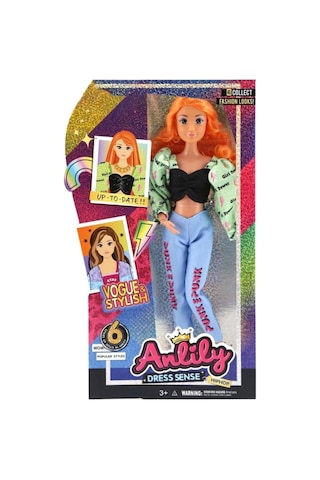 Anlily Moda Bebeği Trend Kıyafetli Aksesuarlı Oyun Seti Renkli Saçlı Ve Şık Oyuncak Bebek