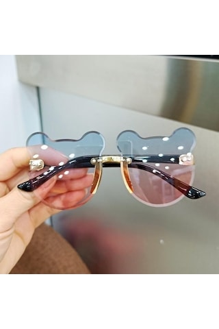 Trendooze Sevimli Parti Moda Mavi&pembe Karikatür Kafa Için Hediye Günü Güneş Güneş Gözlüğü Gözlüğü Doğum Çocuklar Çocuk Bebek Ayı Hw Mavi - Pembe