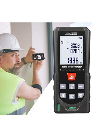 Tongxida 100m Lazer Ölçüm Aracı, Kırmızı Işık Açı İle Black Model 328ft