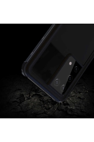 Galaxy S21 Ultra Kılıf 1-1 Su Geçirmez Kılıf (536376753) Siyah