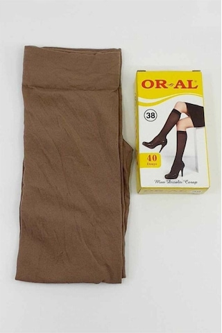 Orta Kalın Dizaltı 40 Den Mus Vizon 3 Adet Pantolon Çorap 001