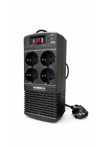 Sr1200 Avr 1200va 600w 4 Prizli Otomatik Voltaj Buzdolabı Kombi Tv Regülatörü Ups Değildir