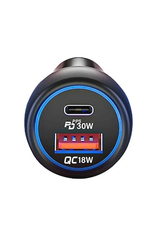 Linktech C685 Premium 48w 2x Usb Type-c/lightning Kablo Araç Şarj Aleti Set
