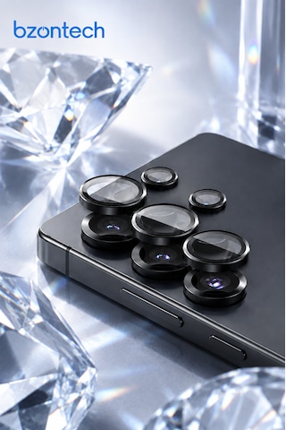 Samsung Galaxy S25 Ultra Uyumlu Kamera Lens Koruyucu Siyah